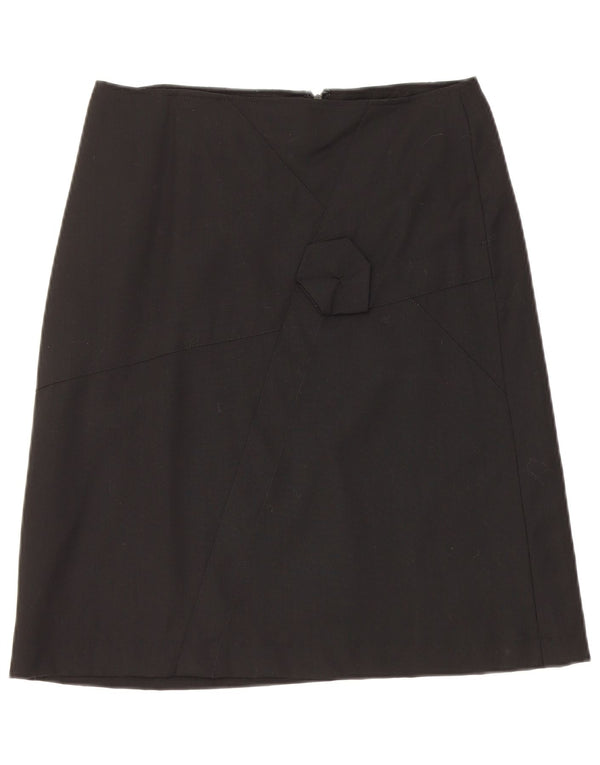 Inwear Womens A-Line Skirt UK 12 Medium W30 Black Wool