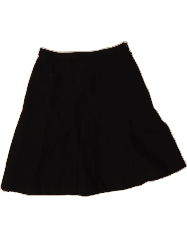 BENETTON Womens A-Line Skirt IT 42 Medium W28 Black New Wool Vintage Benetton and Second-Hand Benetton from Messina Hembry 