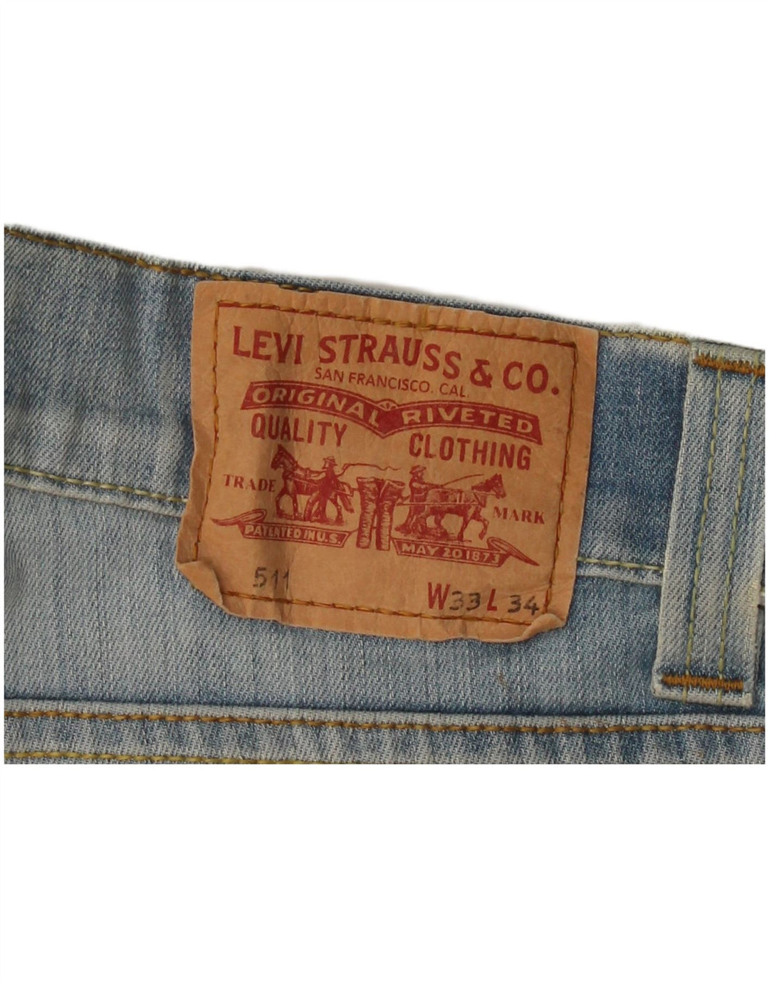 Мужские джинсы LEVI'S 511 Slim W33 L32 Синие, хлопок