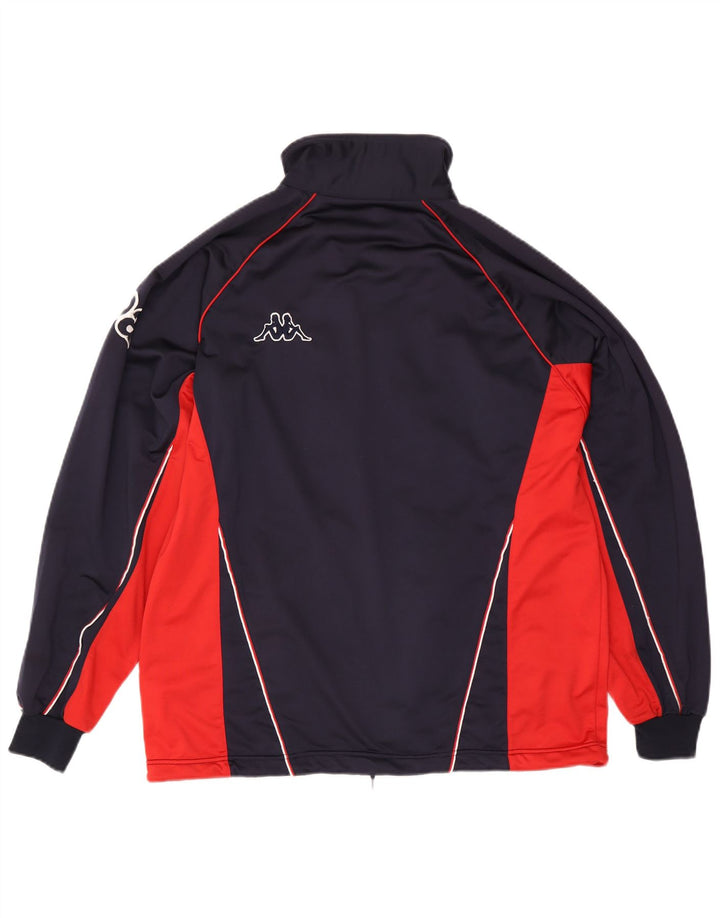 Мужской спортивный костюм Kappa с графическим рисунком, большая куртка темно-синего цвета с цветными блоками