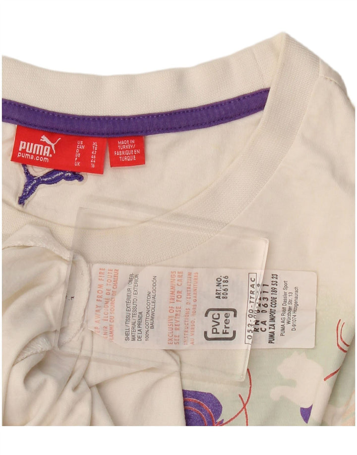 Женская футболка с рисунком PUMA Top UK 16, большой белый хлопок