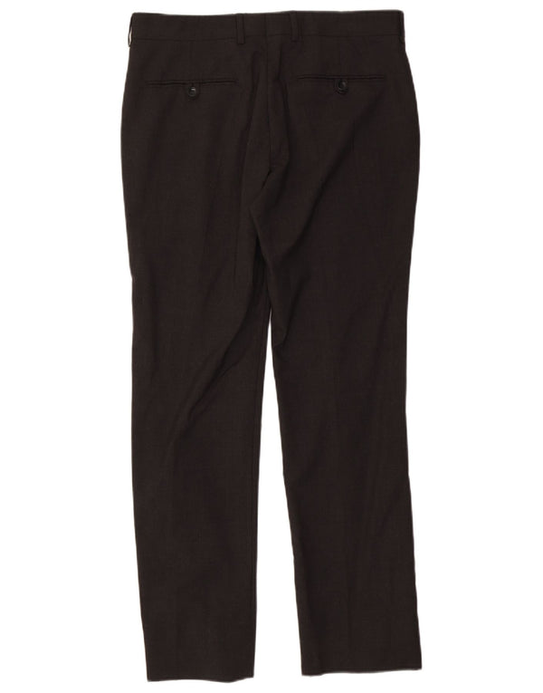 Мужские прямые костюмные брюки Zara EU 40 Medium W31 L30, серый полиэстер