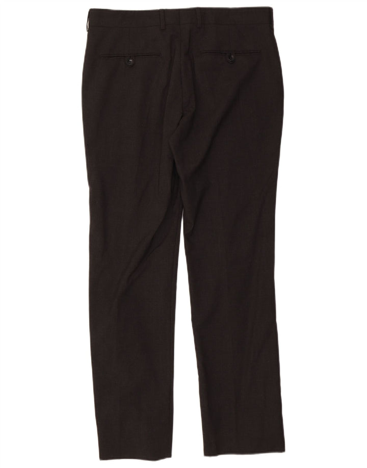 Мужские прямые костюмные брюки Zara EU 40 Medium W31 L30, серый полиэстер