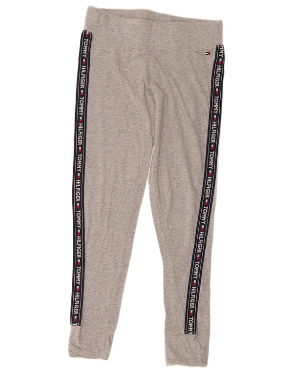 Женские леггинсы с рисунком Tommy Hilfiger UK 16, большие серые, хлопковые