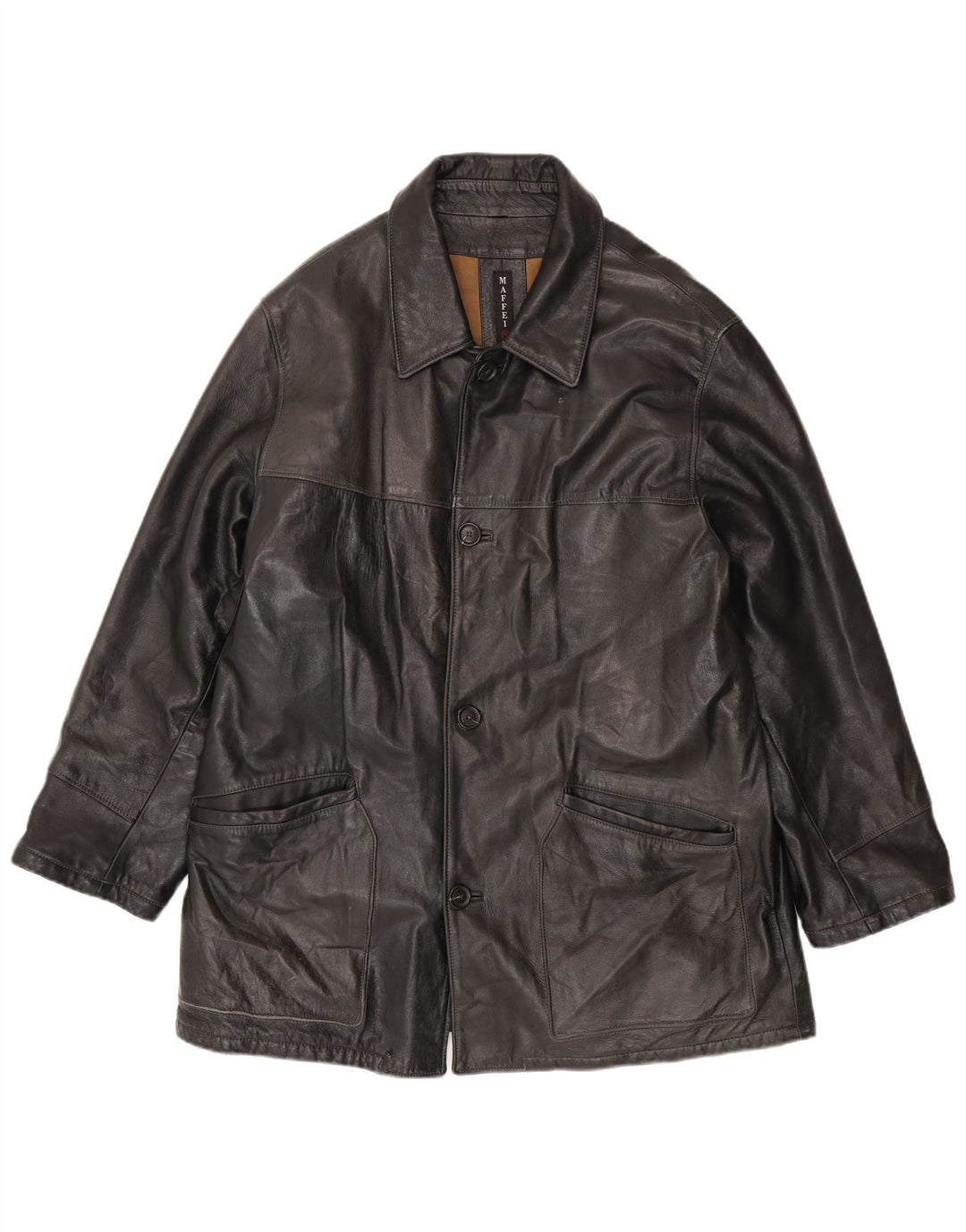 Куртка мужская кожаная Maffei IT 54 2XL черная