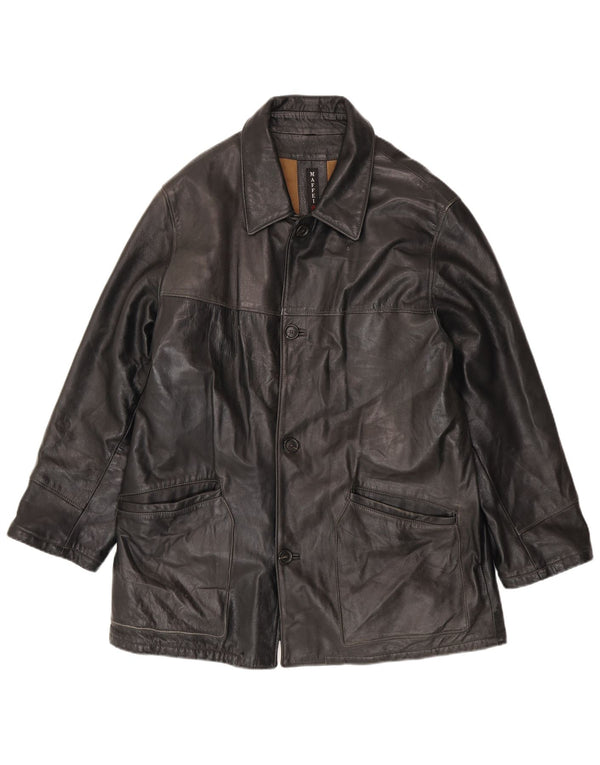 Куртка мужская кожаная Maffei IT 54 2XL черная