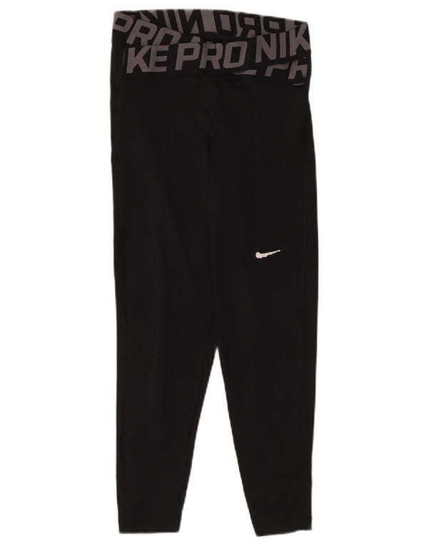 Женские леггинсы с рисунком Nike Dri Fit UK 6 XS, черные