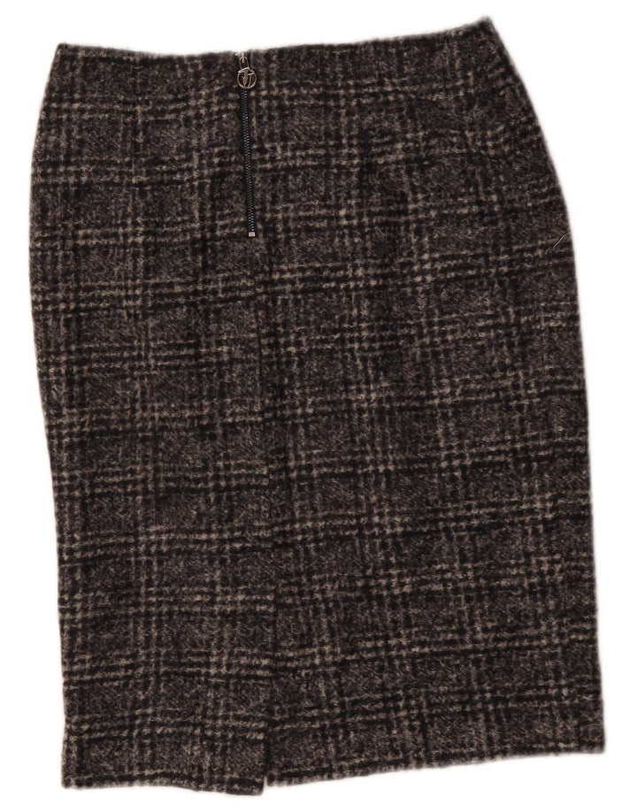 Trussardi Женская юбка-карандаш IT 42 Medium W30 Серая клетчатая полиэстер