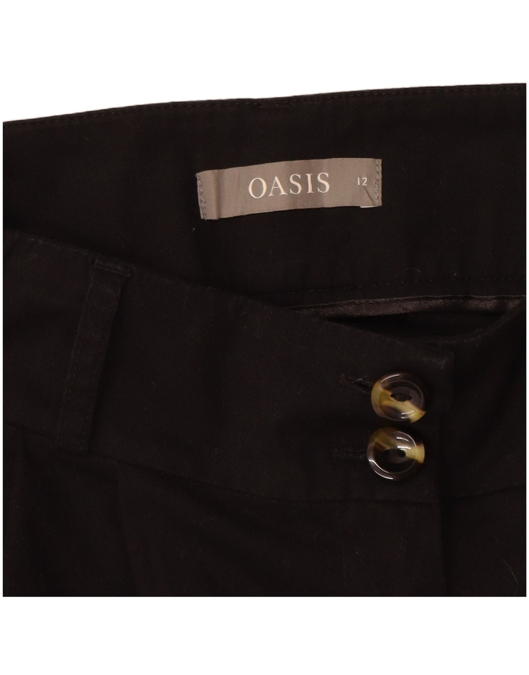 Женские шорты чинос Oasis UK 12 Medium W32, черные хлопковые