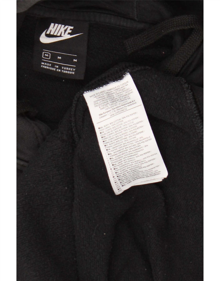 Мужской джемпер с капюшоном с рисунком Nike, средний черный, хлопковый