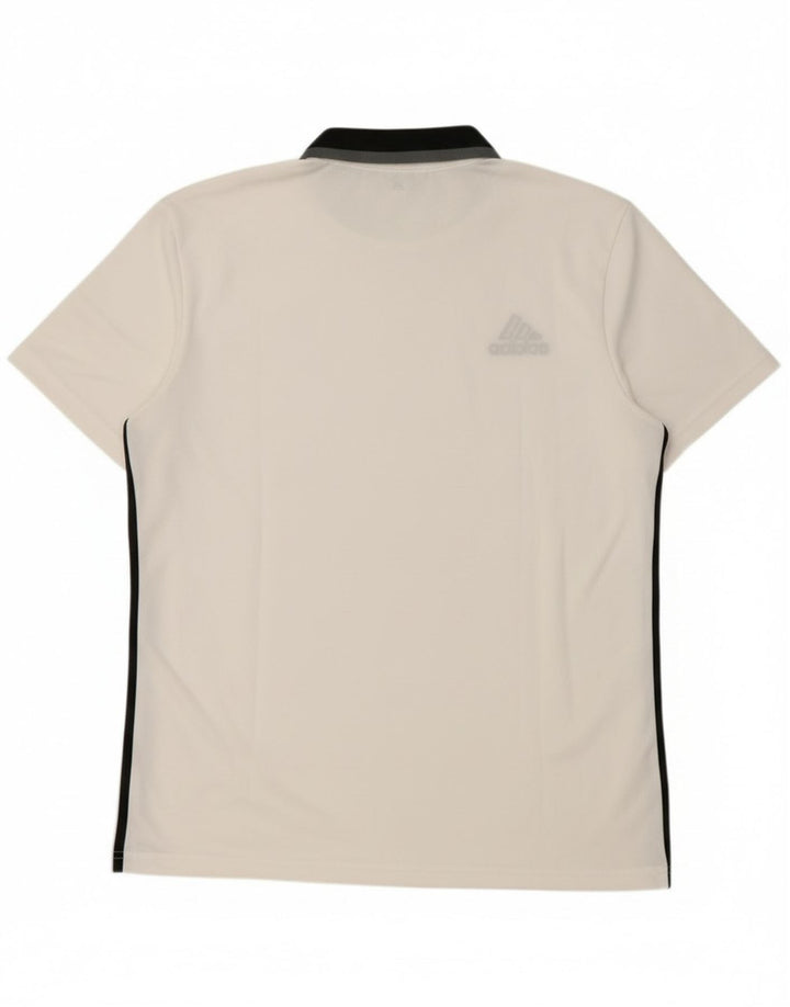 Мужская рубашка-поло Adidas Climalite, большая белая полиэстер
