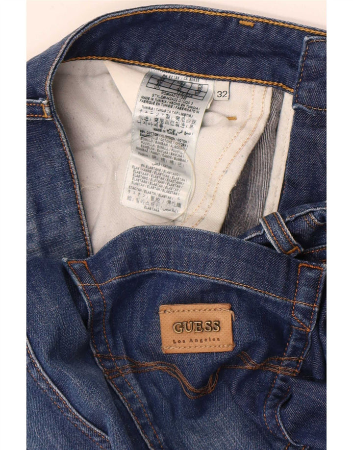 Мужские узкие джинсы Guess W32 L34 синие, хлопок