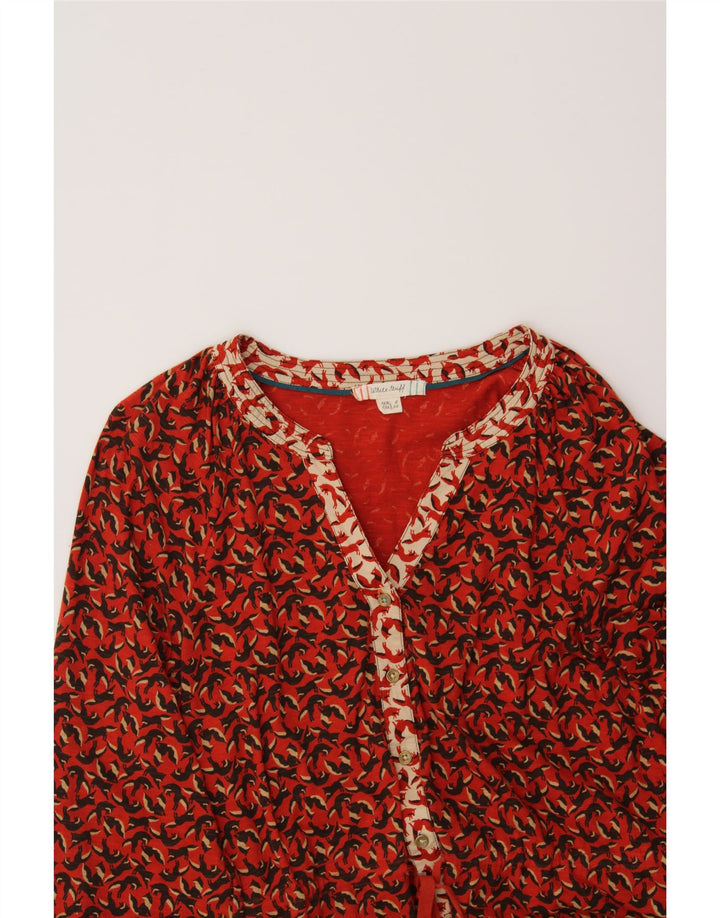 WHITE STUFF Womens Abstract Pattern Maxi Dress UK 8 Small Red Cotton Vintage White Stuff and Second-Hand White Stuff from Messina Hembry 