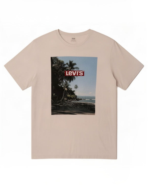 Мужская футболка с рисунком Levi's, большая белая