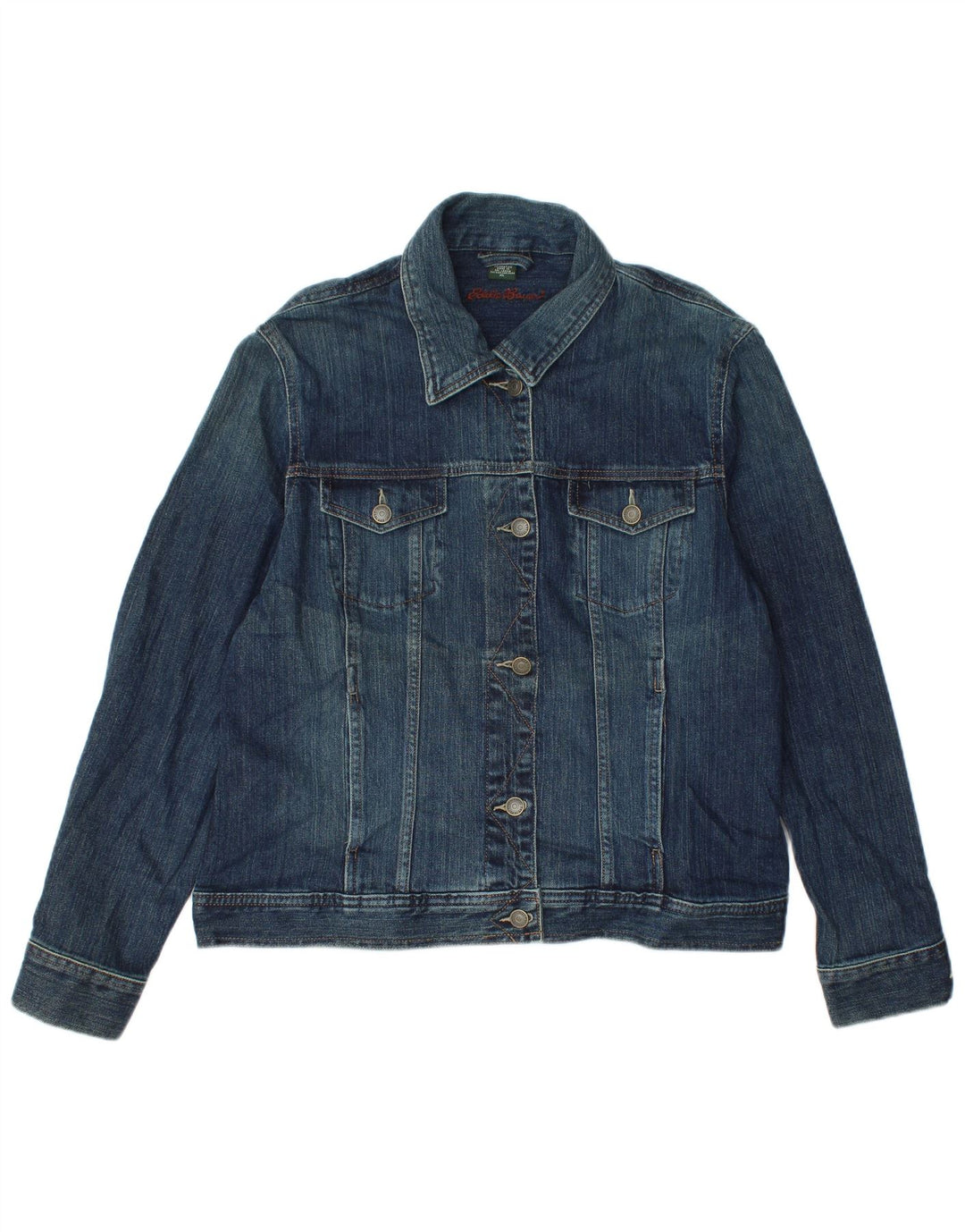 Женская джинсовая куртка Eddie Bauer UK 18 XL, темно-синяя, хлопок