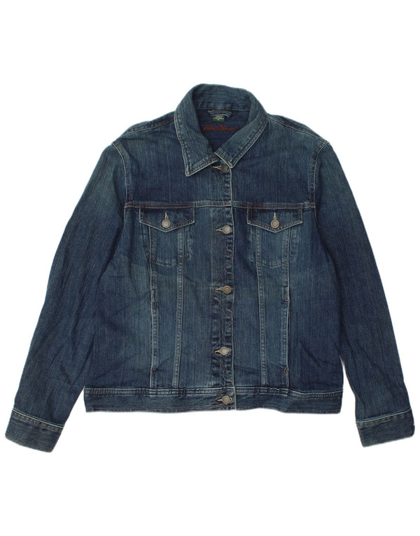 Женская джинсовая куртка Eddie Bauer UK 18 XL, темно-синяя, хлопок