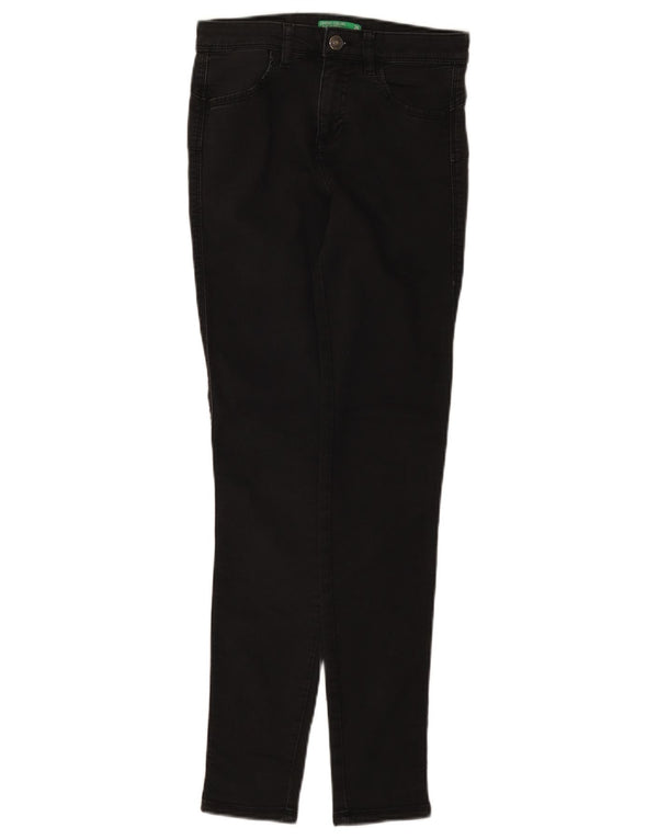 Женские узкие джинсы Benetton W26 L29, черный хлопок