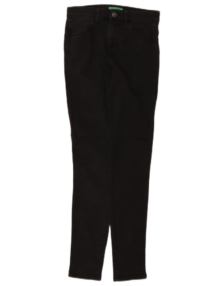 Женские узкие джинсы Benetton W26 L29, черный хлопок