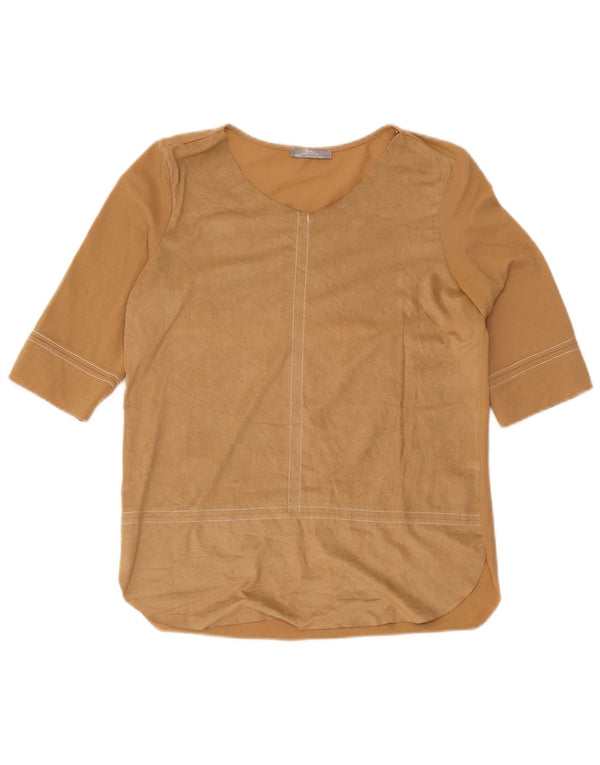 Женская блузка Zara Top UK 10, маленький коричневый цвет