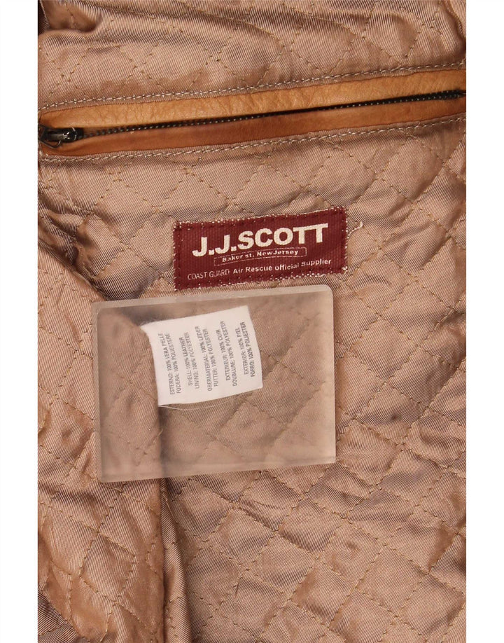 Куртка Мужская Кожаная J.J.Scott IT 52 XL Бежевая