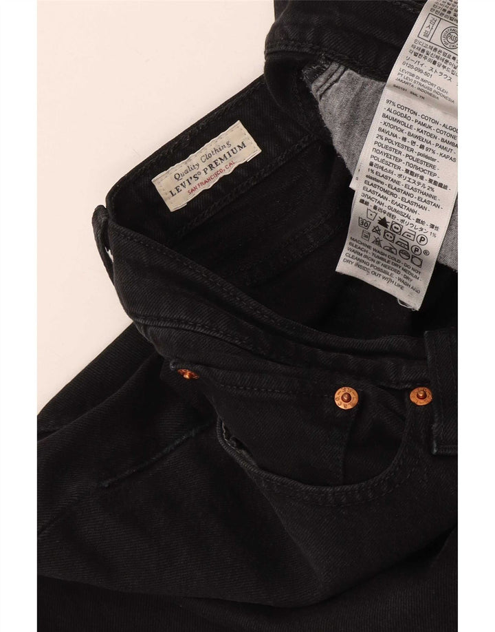 Женские прямые джинсы Levi's на танкетке W29 L28, черный хлопок