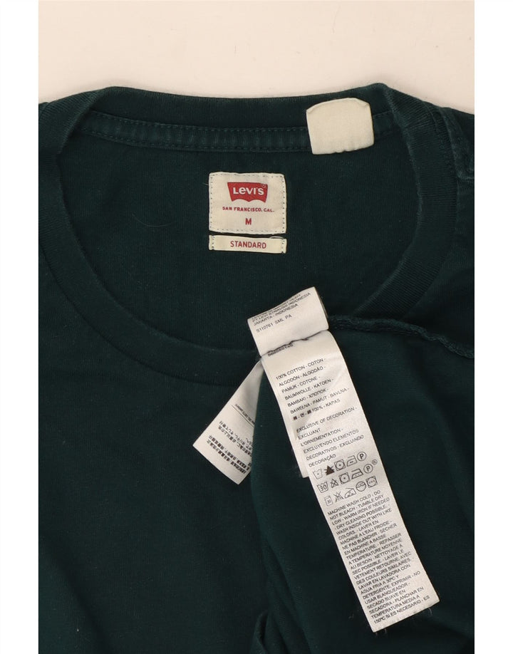 Мужская стандартная футболка Levi's из хлопка среднего зеленого цвета