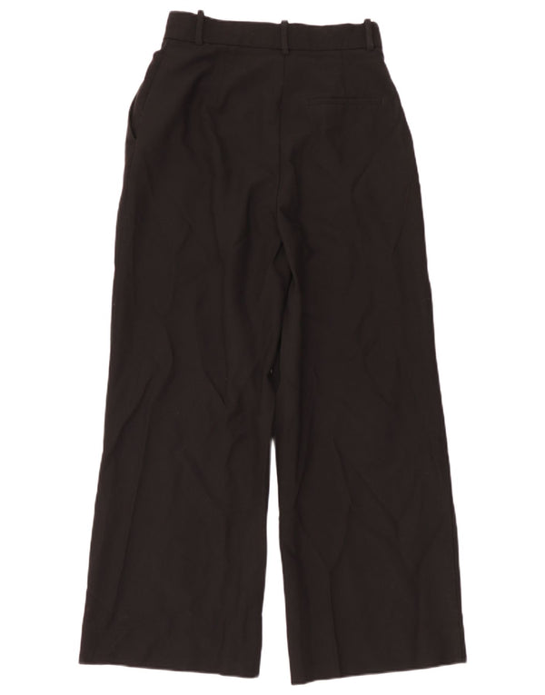 Женские широкие брюки Zara, маленькие W26 L28, черный полиэстер