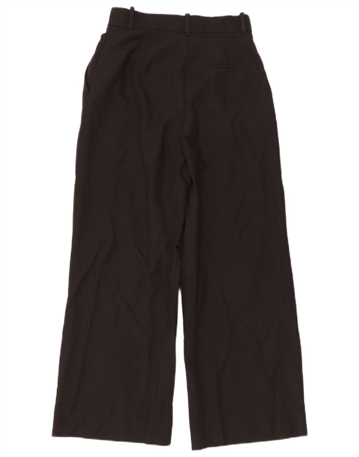 Женские широкие брюки Zara, маленькие W26 L28, черный полиэстер
