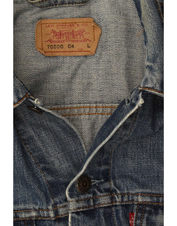 Женская джинсовая куртка Levi's UK 14, большой синий хлопок