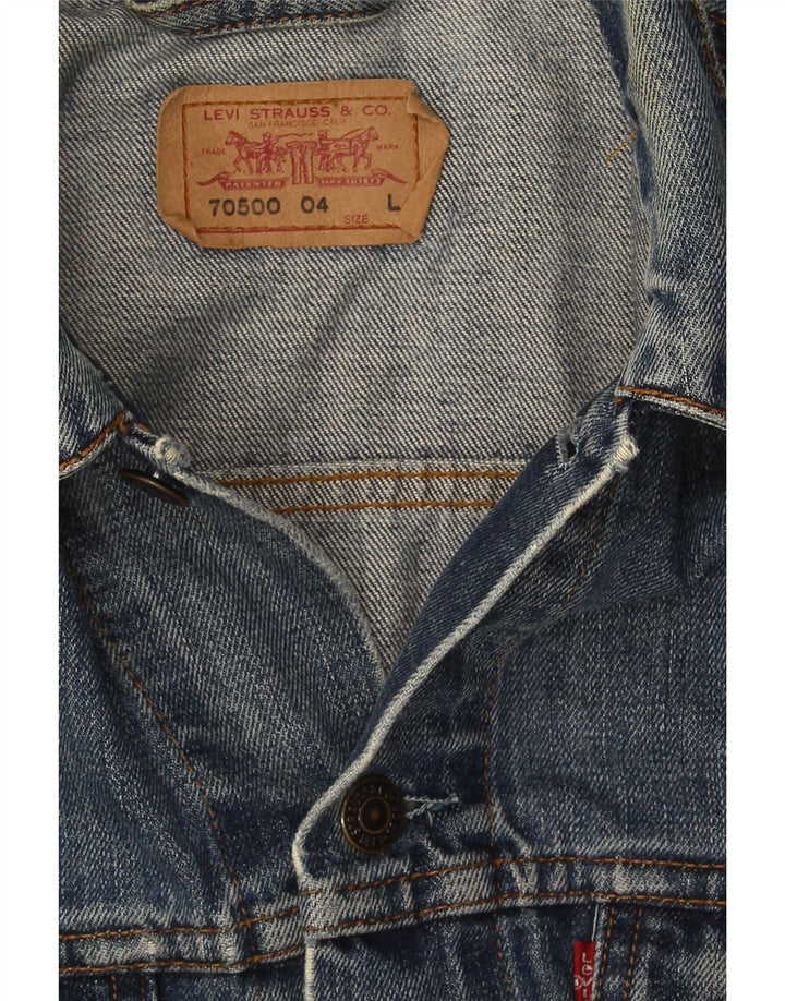 Женская джинсовая куртка Levi's UK 14, большой синий хлопок