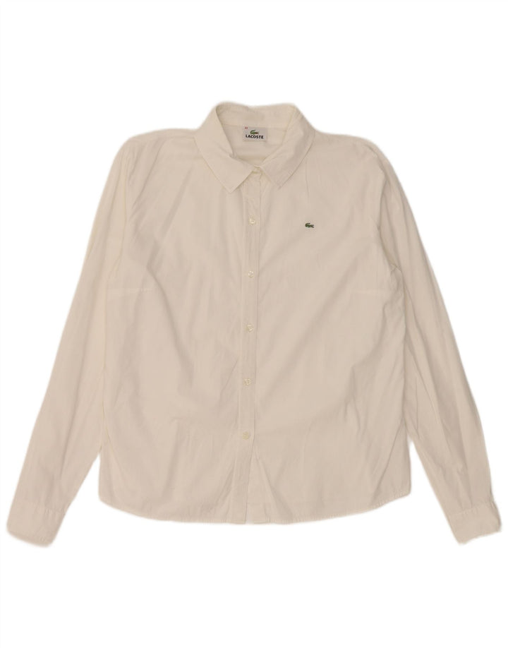 Женская рубашка Lacoste, размер 44, большая белая