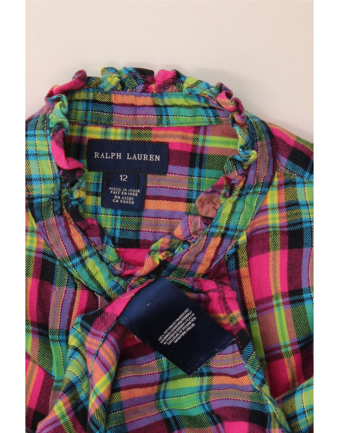 Пуловер, фланелевая рубашка Ralph Lauren для девочек 11–12 лет, разноцветный хлопок