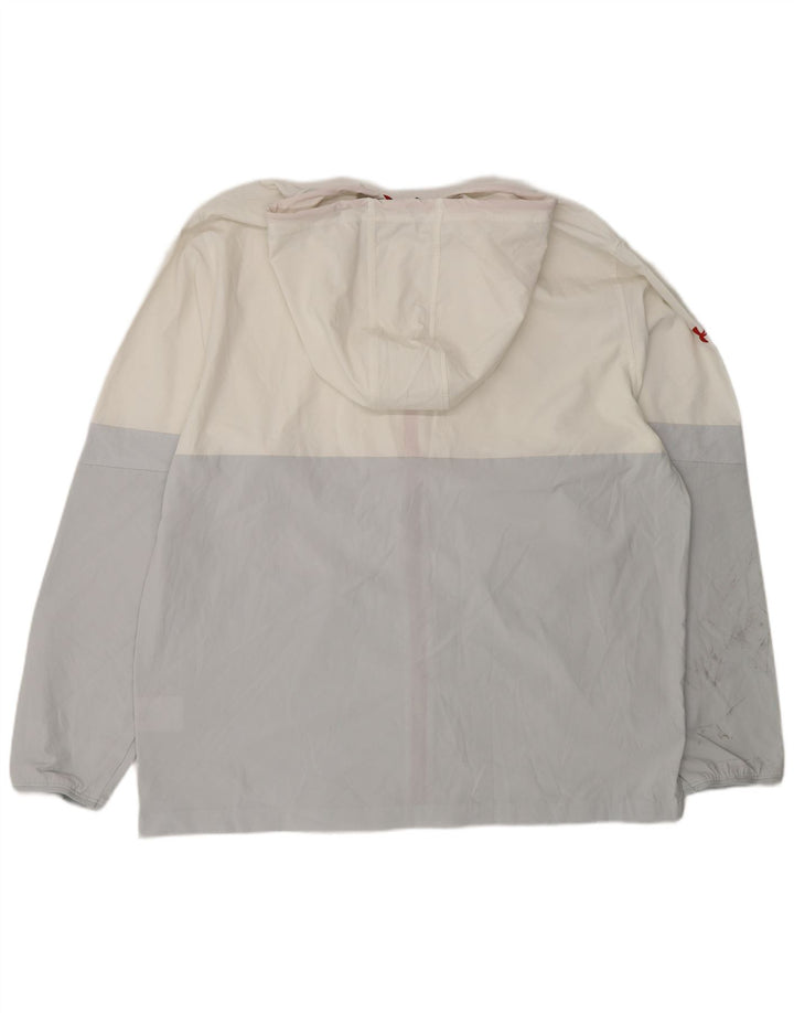 Мужская дождевик с капюшоном Under Armour UK 44 2XL, белый полиэстер с цветными блоками