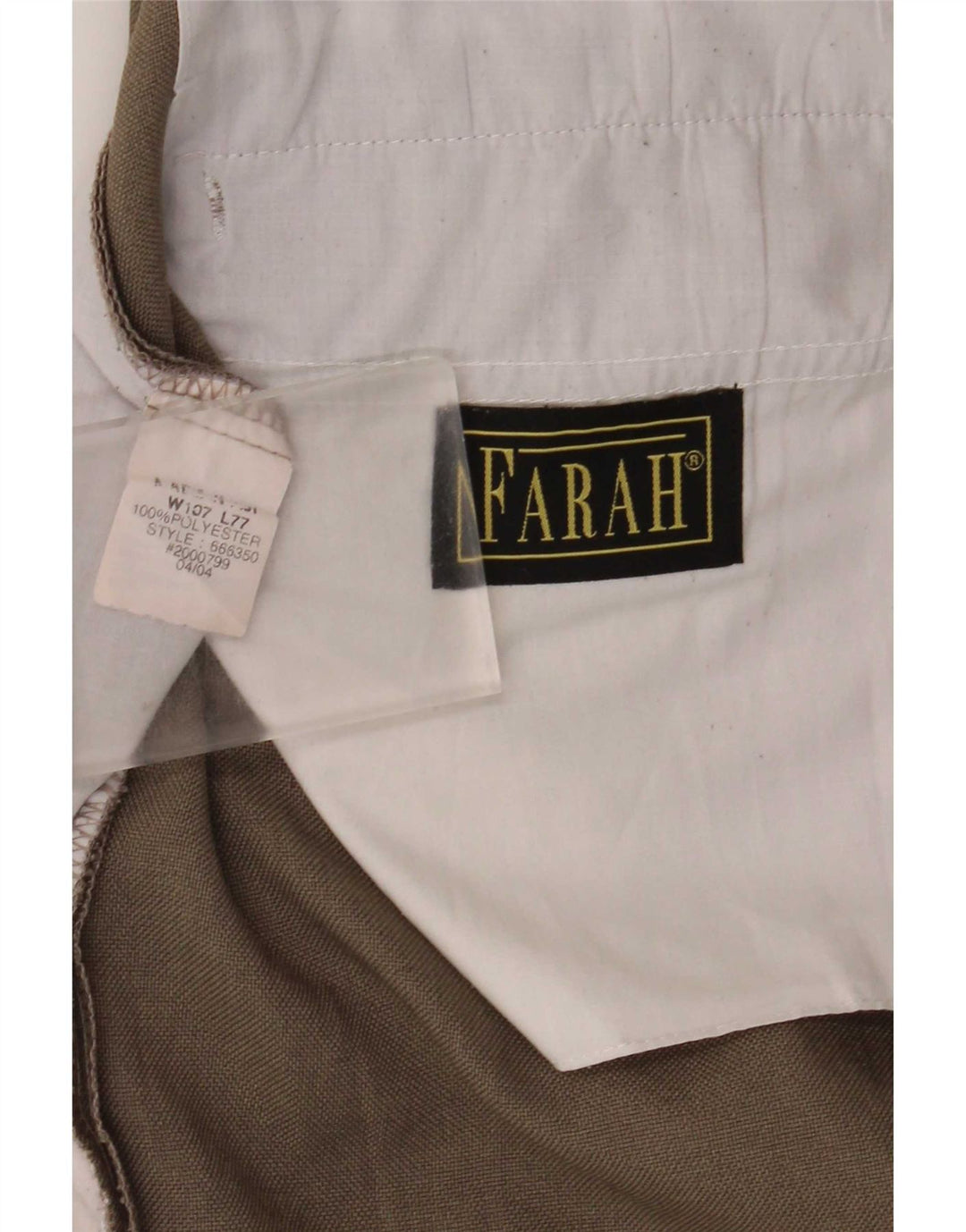Мужские костюмные брюки Farah W42 L30 коричневые из полиэстера