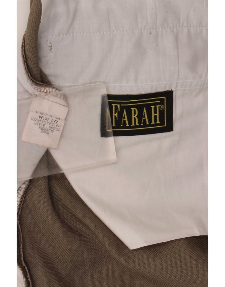 Мужские костюмные брюки Farah W42 L30 коричневые из полиэстера