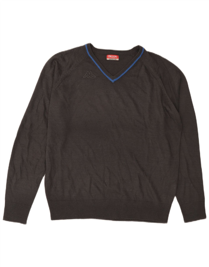 KAPPA Мужской джемпер с v-образным вырезом, средний серый акрил