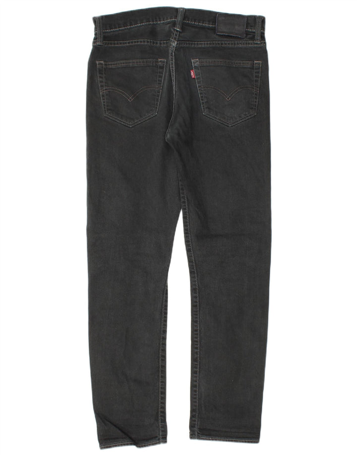 Мужские прямые джинсы LEVI'S 522 W30 L28, черный хлопок
