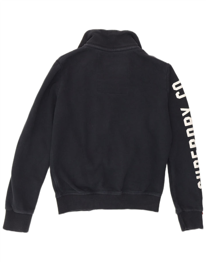 SUPERDRY Мужской свитшот с графическим рисунком, маленький темно-синий хлопковый джемпер