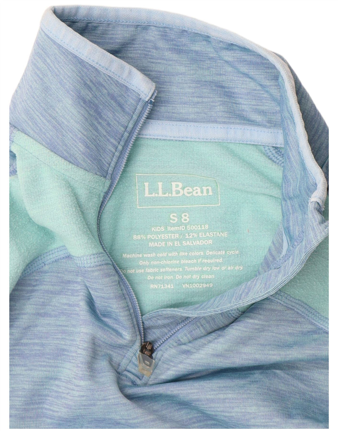 Спортивный пуловер L.L.Bean для девочек, топ 7–8 лет, маленький синий с цветными блоками