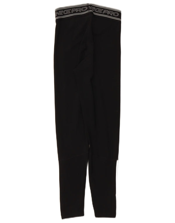 Женские леггинсы с рисунком NIKE Dri Fit UK 4 XS, черный полиэстер