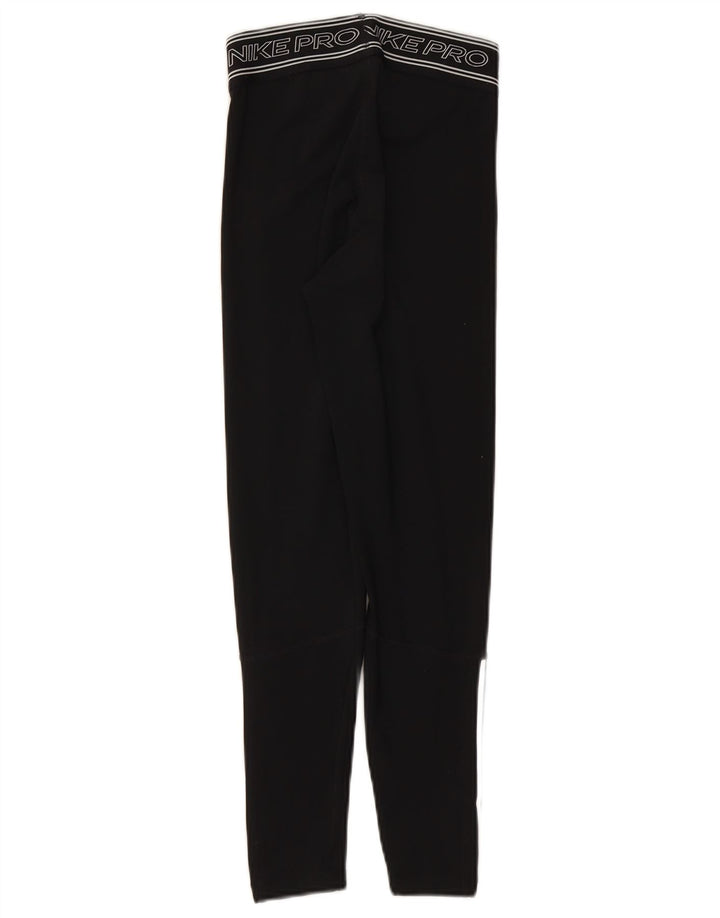 Женские леггинсы с рисунком NIKE Dri Fit UK 4 XS, черный полиэстер