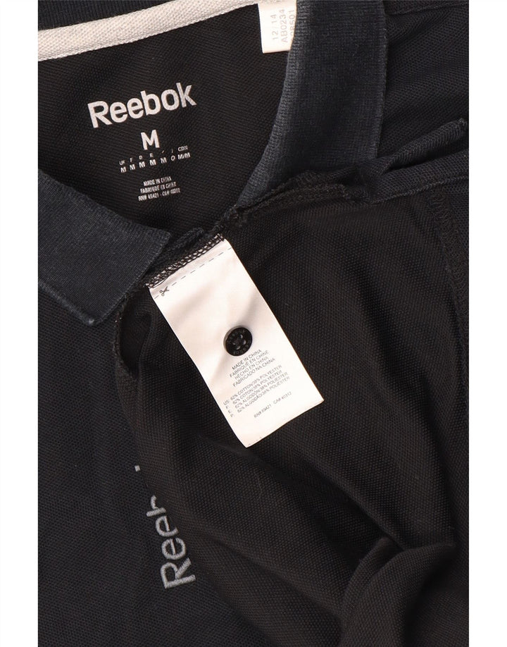Мужская рубашка-поло Reebok, средний черный хлопок