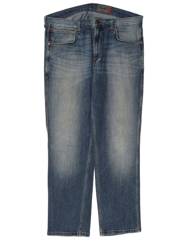 Мужские прямые джинсы Wrangler Greensboro W36 L30, синий хлопок