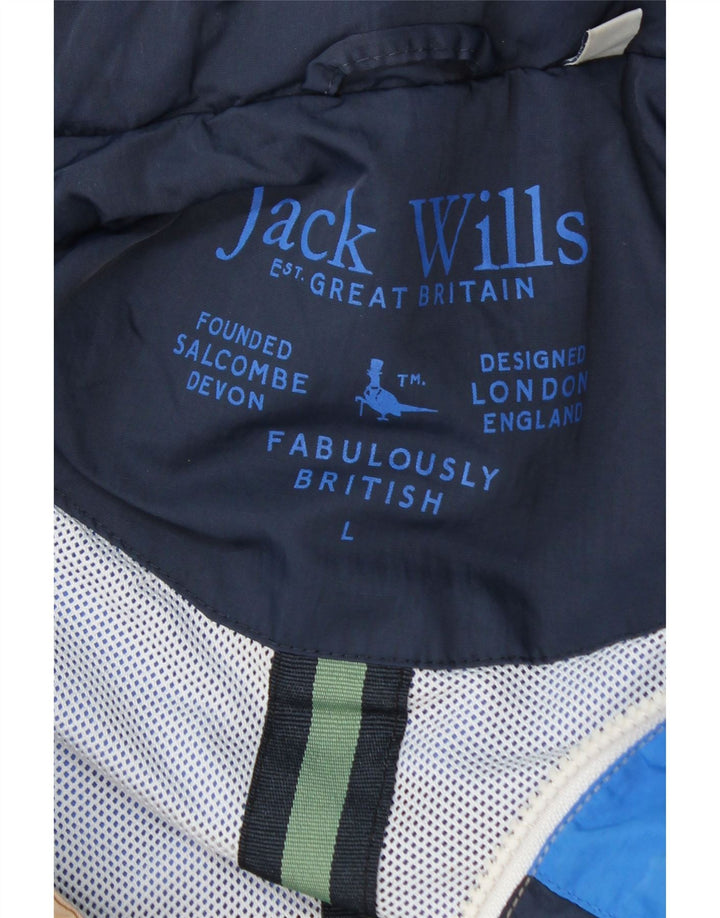 Мужская непромокаемая куртка Jack Wills с капюшоном UK 40, большая разноцветная с цветными блоками