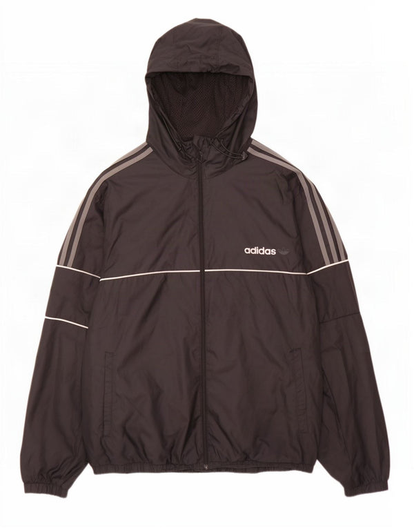 Мужская непромокаемая куртка Adidas с графическим капюшоном UK 42 XL, черный полиэстер