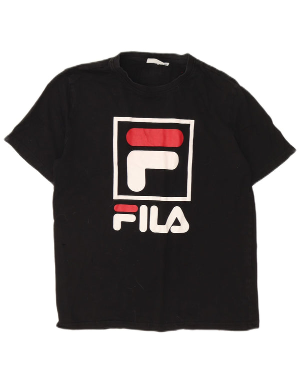 Мужская футболка с рисунком Fila Top XS, черный хлопок