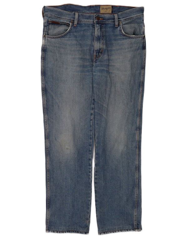 Мужские прямые джинсы Wrangler Texas W36 L32, синий хлопок