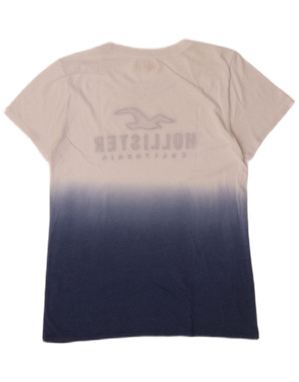 Женская футболка с рисунком Hollister California Top UK 12, средний синий