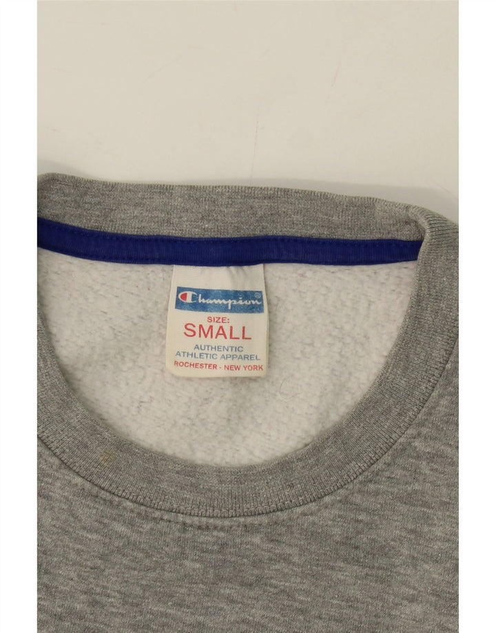 CHAMPION Mens Graphic Sweatshirt Jumper Small Grey Vintage Champion and Second-Hand Champion from Messina Hembry 