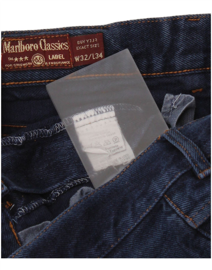 Мужские прямые джинсы Marlboro Classics W32 L30 темно-синие, хлопок